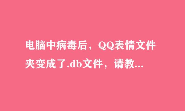 电脑中病毒后，QQ表情文件夹变成了.db文件，请教高手是否还有救！