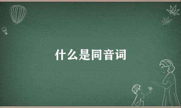 什么是同音词