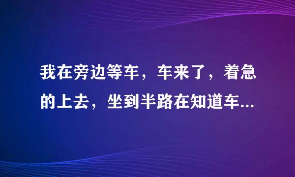 我在旁边等车，车来了，着急的上去，坐到半路在知道车坐错了，小作文，200字要突出人物的神态，心理