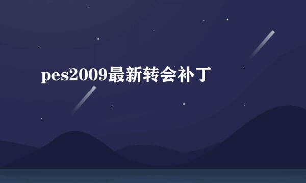 pes2009最新转会补丁