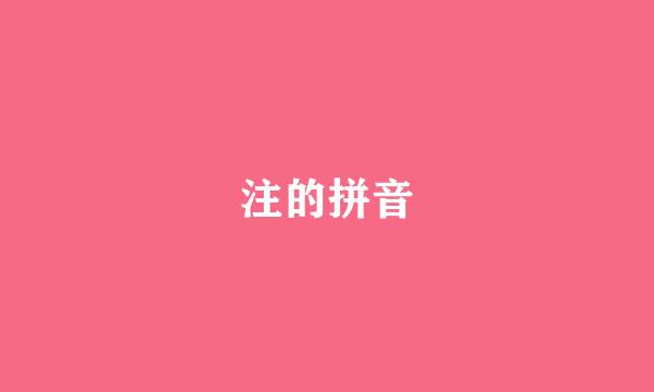 注的拼音