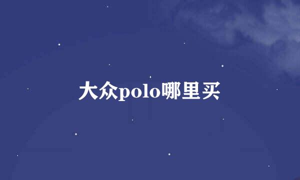 大众polo哪里买