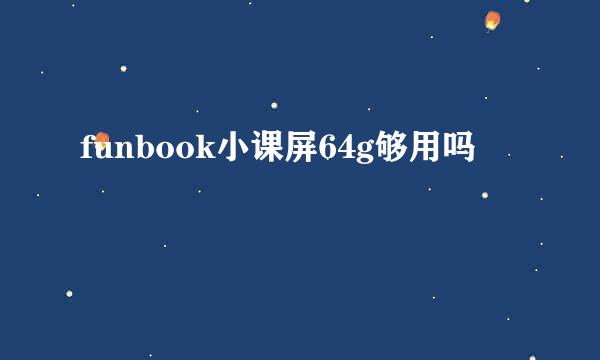 funbook小课屏64g够用吗