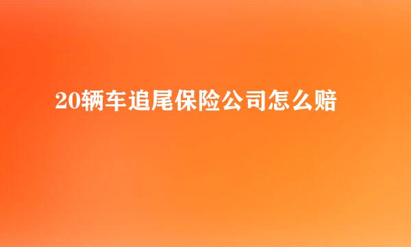 20辆车追尾保险公司怎么赔