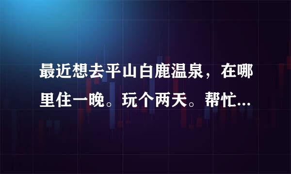 最近想去平山白鹿温泉，在哪里住一晚。玩个两天。帮忙推荐好点的住宿。