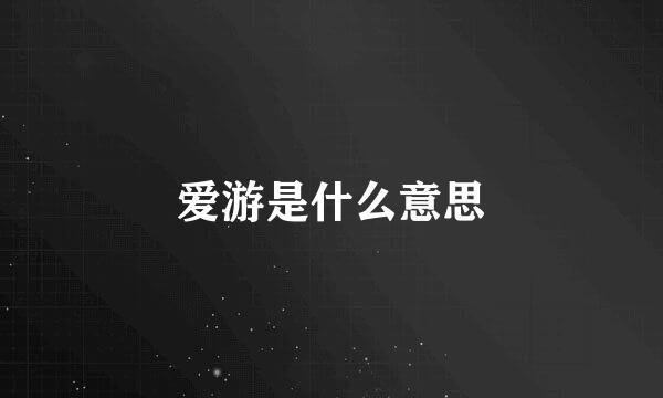 爱游是什么意思