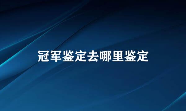 冠军鉴定去哪里鉴定