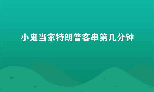 小鬼当家特朗普客串第几分钟