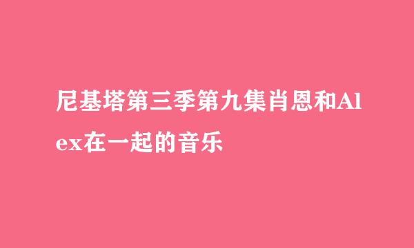 尼基塔第三季第九集肖恩和Alex在一起的音乐