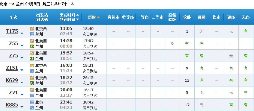 北京到兰州坐火车多长时间