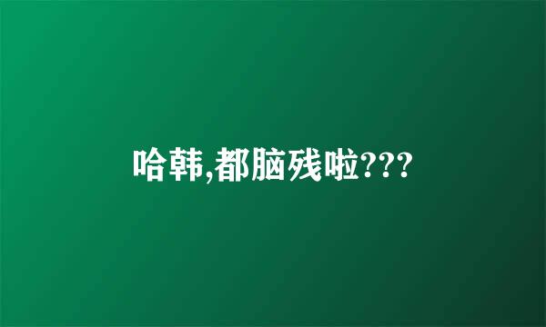 哈韩,都脑残啦???