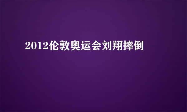 2012伦敦奥运会刘翔摔倒