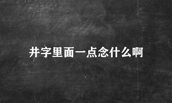 井字里面一点念什么啊