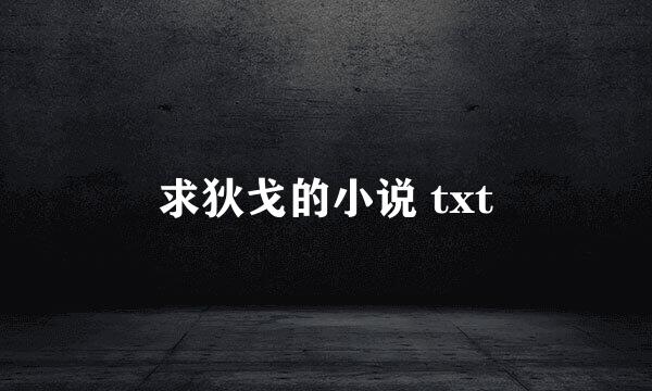 求狄戈的小说 txt