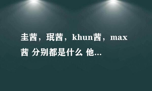 圭茜，珉茜，khun茜，max茜 分别都是什么 他们为什么和宋茜有关系啊 我有些不明白