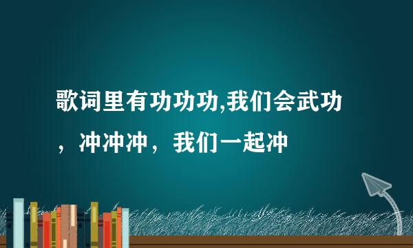 歌词里有功功功,我们会武功，冲冲冲，我们一起冲