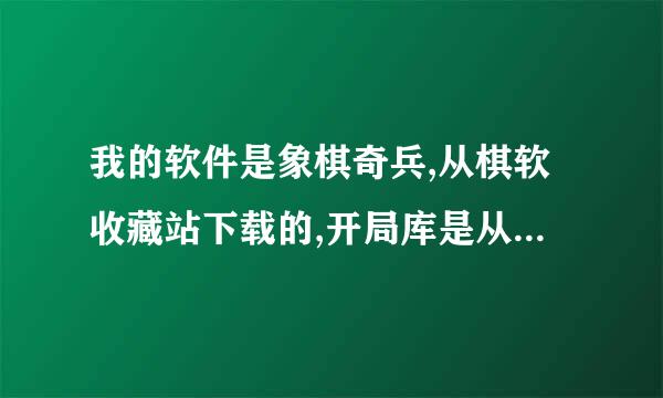 我的软件是象棋奇兵,从棋软收藏站下载的,开局库是从棋软收藏站下载的,能装吗?