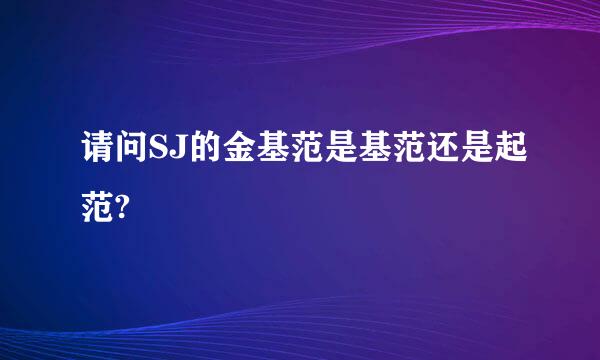 请问SJ的金基范是基范还是起范?