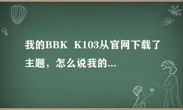 我的BBK  K103从官网下载了主题，怎么说我的机型错误？