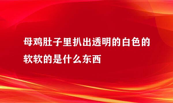 母鸡肚子里扒出透明的白色的软软的是什么东西