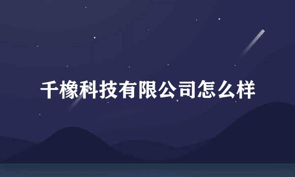 千橡科技有限公司怎么样