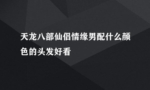 天龙八部仙侣情缘男配什么颜色的头发好看