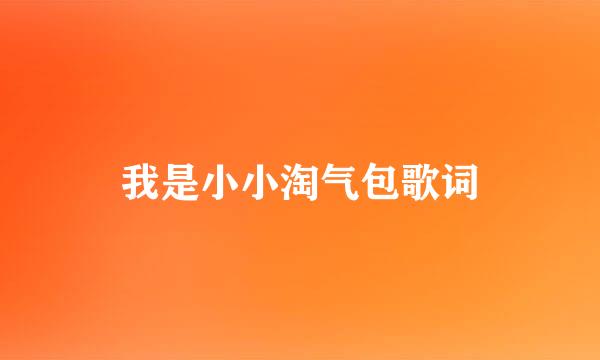 我是小小淘气包歌词