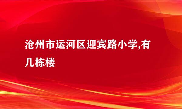 沧州市运河区迎宾路小学,有几栋楼