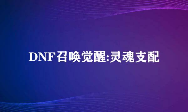 DNF召唤觉醒:灵魂支配