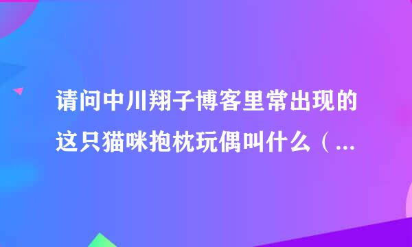 请问中川翔子博客里常出现的这只猫咪抱枕玩偶叫什么（比如多罗猫之类的）