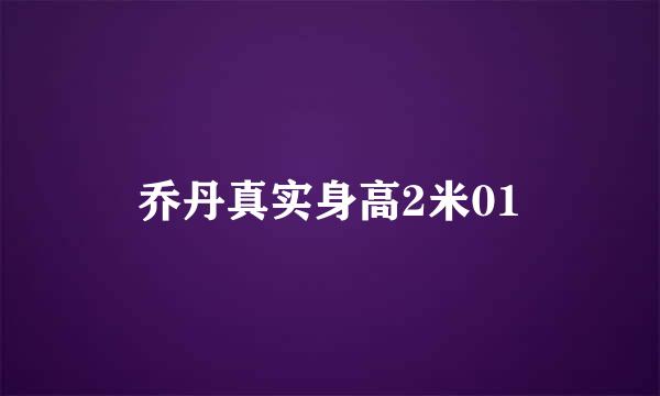 乔丹真实身高2米01