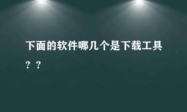 下面的软件哪几个是下载工具？？