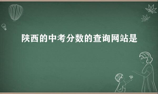 陕西的中考分数的查询网站是