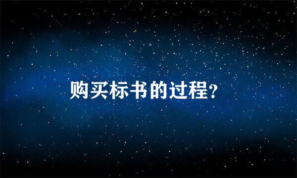 购买标书的过程？