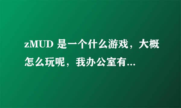 zMUD 是一个什么游戏，大概怎么玩呢，我办公室有一个老师一直在玩这个游戏，我看他敲的都是代码