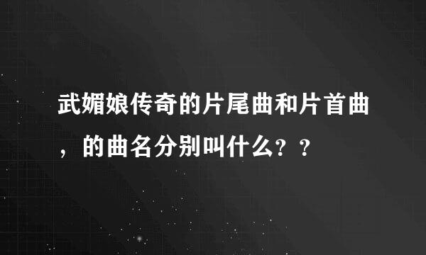 武媚娘传奇的片尾曲和片首曲，的曲名分别叫什么？？