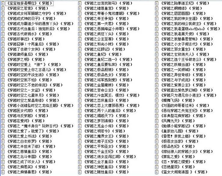 谁知道什么小说好看啊，穿越的