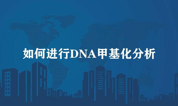 如何进行DNA甲基化分析