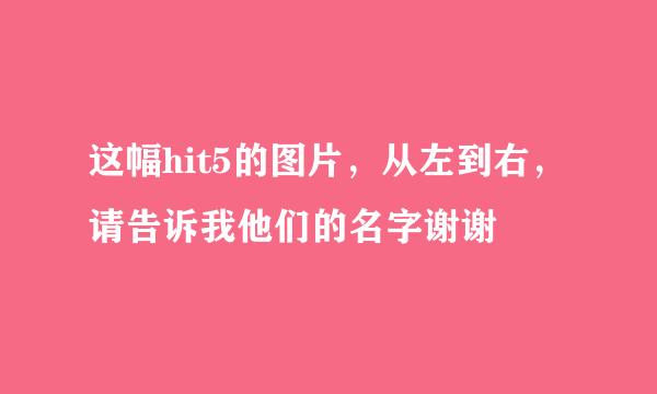 这幅hit5的图片，从左到右，请告诉我他们的名字谢谢