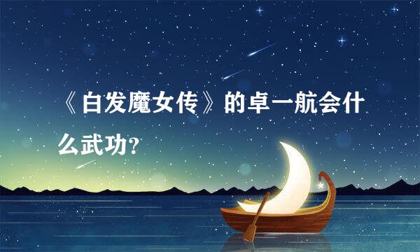 《白发魔女传》的卓一航会什么武功？