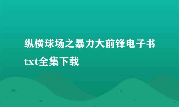 纵横球场之暴力大前锋电子书txt全集下载