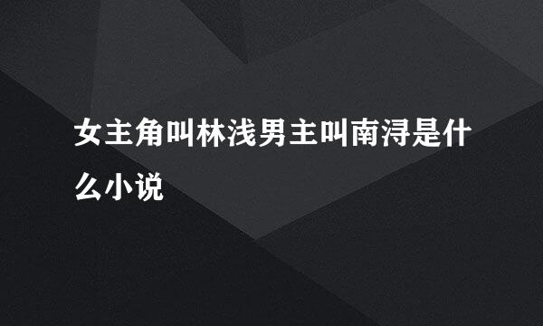 女主角叫林浅男主叫南浔是什么小说