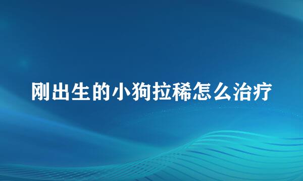 刚出生的小狗拉稀怎么治疗