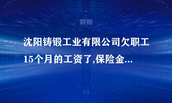 沈阳铸锻工业有限公司欠职工15个月的工资了,保险金也欠缴费,这样企业为什么