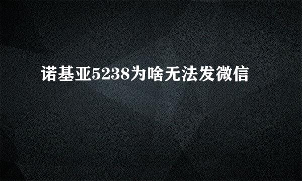 诺基亚5238为啥无法发微信