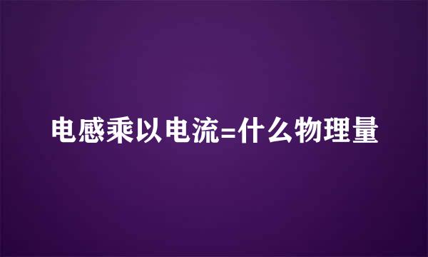 电感乘以电流=什么物理量