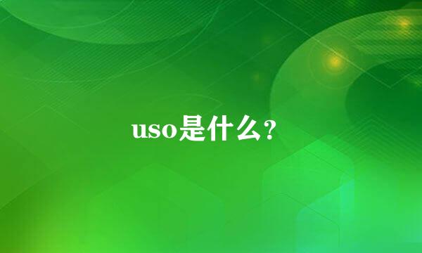 uso是什么？