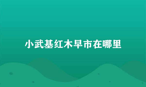 小武基红木早市在哪里