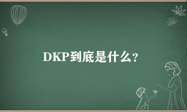 DKP到底是什么？