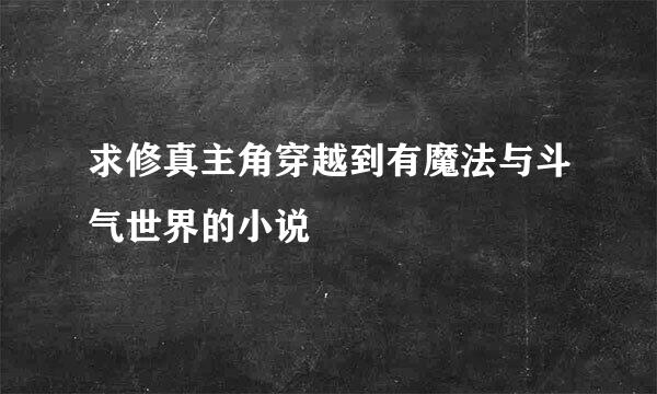 求修真主角穿越到有魔法与斗气世界的小说